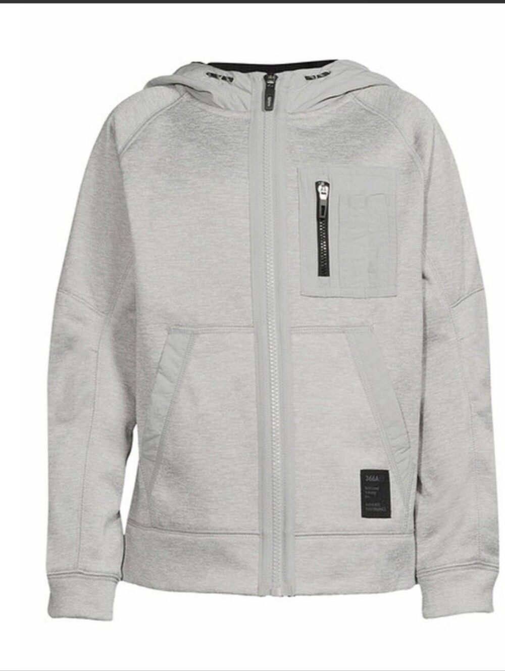 Athletic Works Boys Light Gray Full-Zip Hoodie Jacket